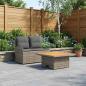 Preview: ARDEBO.de - Garten Armlehnen Sofa mit Klapptisch 2 Stück PE-Rattan