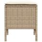 Preview: 2 stk. Garten-Fußhocker PE-Rattan Beige und Creme