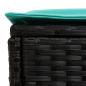 Preview: Garten-Fußhocker 2 Stück Schwarz und Türkis 38 x 38 x 45 cm