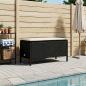 Preview: Garten-Fußhocker Schwarz und Creme 80 x 38 x 45 cm PE-Rattan