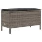 Preview: Garten-Fußhocker Grau und Dunkelgrau 80 x 38 x 45 cm PE-Rattan