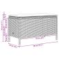 Preview: Garten-Fußhocker Grau und Dunkelgrau 80 x 38 x 45 cm PE-Rattan