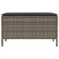 Preview: Garten-Fußhocker Grau und Dunkelgrau 80 x 38 x 45 cm PE-Rattan
