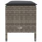Preview: Garten-Fußhocker Grau und Dunkelgrau 80 x 38 x 45 cm PE-Rattan