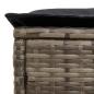 Preview: Garten-Fußhocker Grau und Dunkelgrau 80 x 38 x 45 cm PE-Rattan