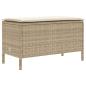 Preview: Garten-Fußhocker Beige und Creme 80 x 38 x 42 cm PE-Rattan