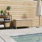 Preview: Garten-Fußhocker Beige und Creme 80 x 38 x 42 cm PE-Rattan