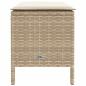 Preview: Garten-Fußhocker Beige und Creme 80 x 38 x 42 cm PE-Rattan
