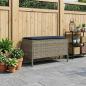 Preview: Garten-Fußhocker Grau und Marineblau 80 x 38 x 42 cm PE-Rattan
