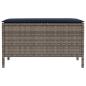 Preview: Garten-Fußhocker Grau und Marineblau 80 x 38 x 42 cm PE-Rattan