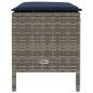 Preview: Garten-Fußhocker Grau und Marineblau 80 x 38 x 42 cm PE-Rattan