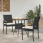 Preview: ARDEBO.de - Gartenstühle 2 Stk. Schwarz und Cremeweiß