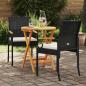 Preview: Gartenstühle 2 Stk. Schwarz und Cremeweiß