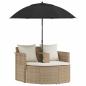 Preview: Garten-Sofa 8 stk. Poly-Rattan Beige und Cremeweiß