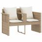 Preview: Garten-Sofa 8 stk. Poly-Rattan Beige und Cremeweiß