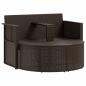 Preview: Garten-Sofa Braun und Rot 168 x 168 x 180 cm Polyrattan