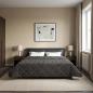 Preview: ARDEBO.de - Sommerdecke Anthrazit 200 x 240 cm Mikrofaser und Teddy-Fleece