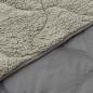 Preview: Sommerdecke Hellgrau 200 x 200 cm Mikrofaser und Teddy-Fleece