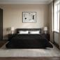 Preview: Winterbettdecke 200 x 240 cm Winter Schwarz Atmungsaktiv