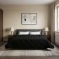 Preview: Winterbettdecke 220 x 260 cm Winter Schwarz Atmungsaktiv