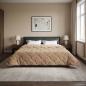 Preview: ARDEBO.de - Winterbettdecke 200 x 200 cm Winter Taupe Atmungsaktiv