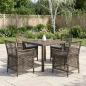 Preview: ARDEBO.de - Gartenstuhl 4 stk. Grau und Dunkelgrau Poly-Rattan