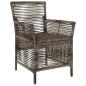 Preview: Gartenstuhl 4 stk. Grau und Dunkelgrau Poly-Rattan