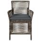 Preview: Gartenstuhl 4 stk. Grau und Dunkelgrau Poly-Rattan