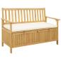 Preview: ARDEBO.de - Garten-Aufbewahrungsbank 2 -Seater 120 x 63 x 84 cm Rechteckig