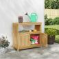 Preview: Gartenkonsole Tisch Helles Akazienholz 80 x 35 x 75 cm