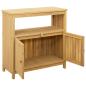 Preview: Gartenkonsole Tisch Helles Akazienholz 80 x 35 x 75 cm
