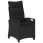 Preview: Gartenstuhl 2 stk. Schwarz Stahl und Polyester