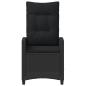 Preview: Gartenstuhl 2 stk. Schwarz Stahl und Polyester