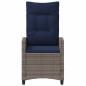 Preview: Verstellbarer Gartenstuhl 56 x 60 x 112 cm Stahl