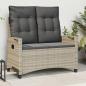 Preview: ARDEBO.de - Gartenbank mit Kissen 105 x 60 x 112 cm Stahl