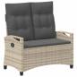 Preview: Gartenbank mit Kissen 105 x 60 x 112 cm Stahl