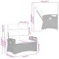 Preview: Gartenbank mit Kissen 105 x 60 x 112 cm Stahl
