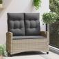 Preview: Gartenbank mit Kissen 105 x 60 x 112 cm Stahl