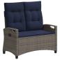 Preview: Gartenbank mit Kissen 105 x 60 x 112 cm Stahl
