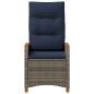 Preview: Verstellbarer Gartenstuhl 2 stk. Grau und Marineblau