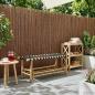 Preview: ARDEBO.de - Gartenbank 110 x 38 x 40 cm Bambus Natur Rechtwinklig