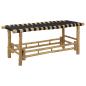 Preview: Gartenbank 110 x 38 x 40 cm Bambus Natur Rechtwinklig