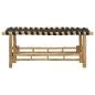 Preview: Gartenbank 110 x 38 x 40 cm Bambus Natur Rechtwinklig