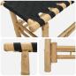 Preview: Gartenbank 110 x 38 x 40 cm Bambus Natur Rechtwinklig