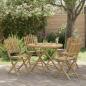 Preview: ARDEBO.de - Gartenstuhl 4 stk. Natur Bambus