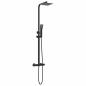 Preview: Thermostatisches Duschset Schwarz Edelstahl 201
