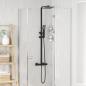 Preview: Thermostatisches Duschset Schwarz Edelstahl 201