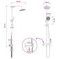 Preview: Thermostatisches Duschset Chrom 27 x 46 x 123 cm Edelstahl 201