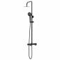 Preview: Thermostatisches Duschset Schwarz Edelstahl 201