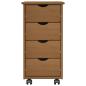 Preview: Rollschrank 34 x 39 x 65,5 cm Massivholz Kiefer Honigbraun